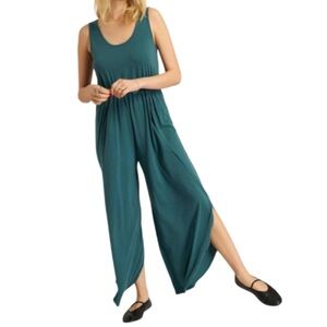 PROJECT SOCIAL T NWT Do It Again scoop neck jumpsuit in teal - Medium